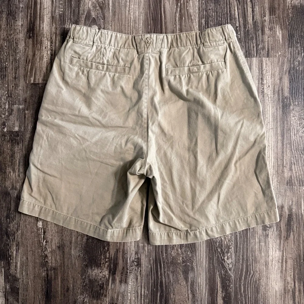 Scottevest SeV Walking Trail Shorts Mens 32 Khaki 8-Pocket Tech Travel Cotton